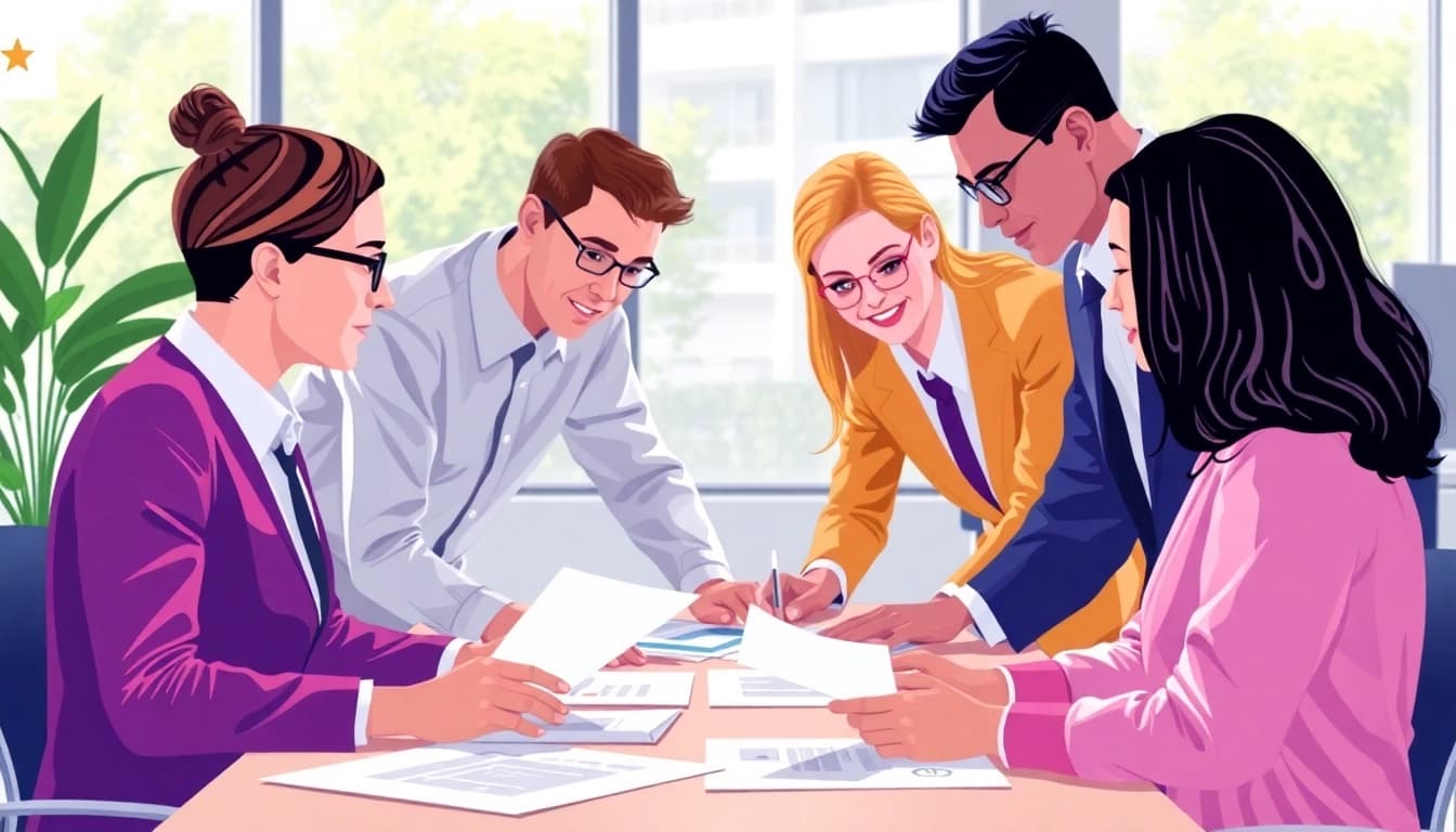 Consultants engaging in unternehmensberatung pflegeeinrichtungen strategies in a collaborative professional environment.