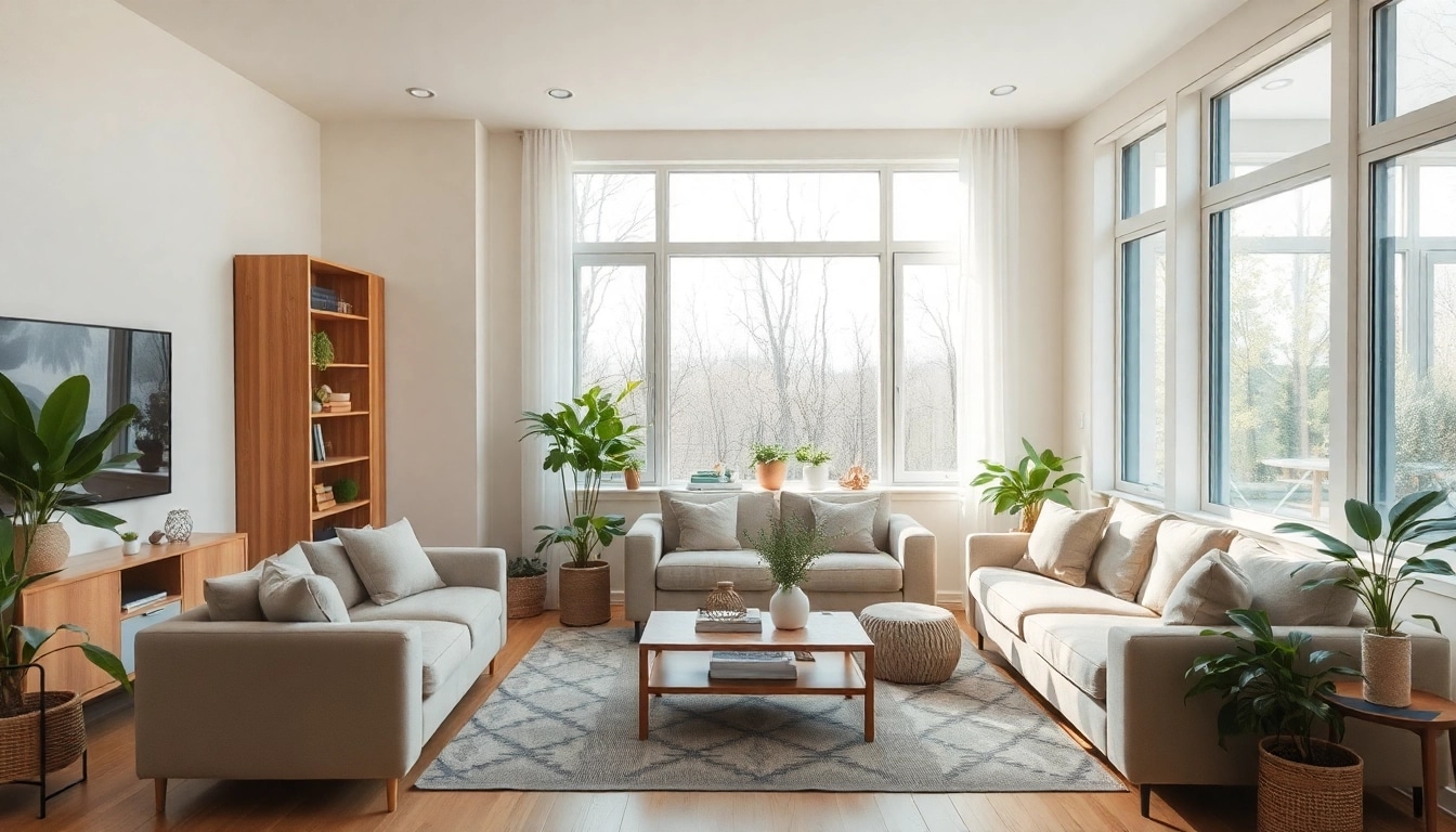 Moderne Raumgestaltung mit harmonischen Farbwelten und einladender Atmosphäre.