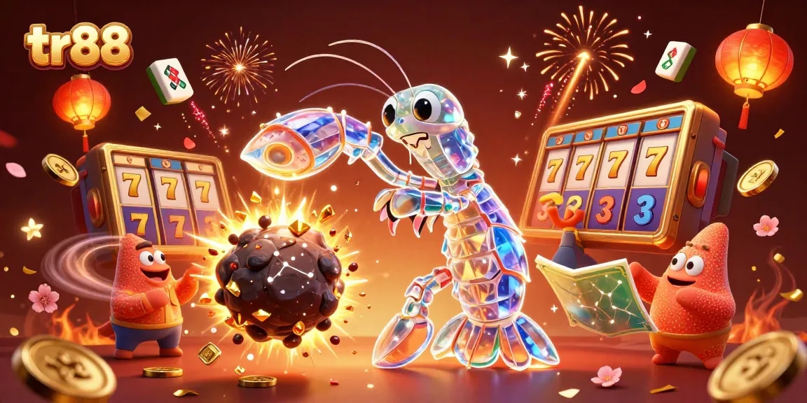 Experience exciting gameplay at TR88 with golden gems and vibrant casino elements filling the scene.