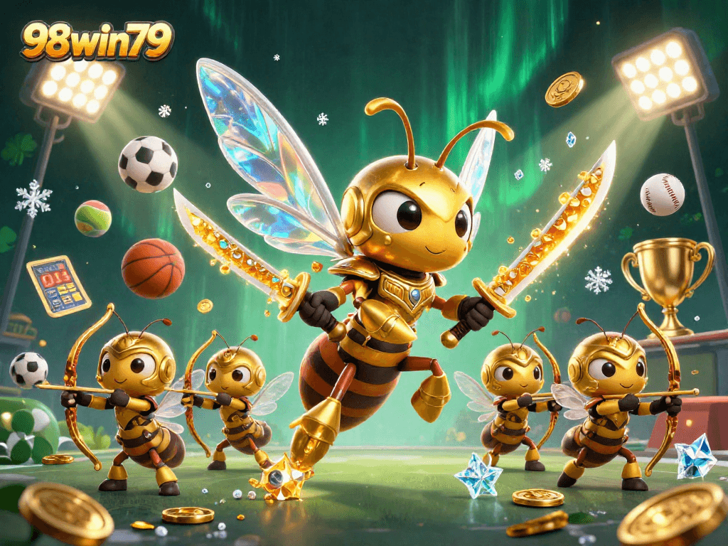 Engage in thrilling action with 98win79's dynamic sports betting scene featuring immersive characters and vibrant gameplay elements.