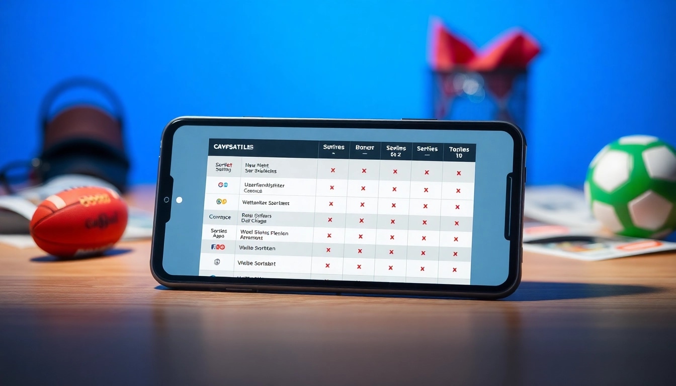 Vergleichen Sie verschiedene Sportwetten Apps im Vergleich - auf einem Smartphone-Bildschirm angezeigt.