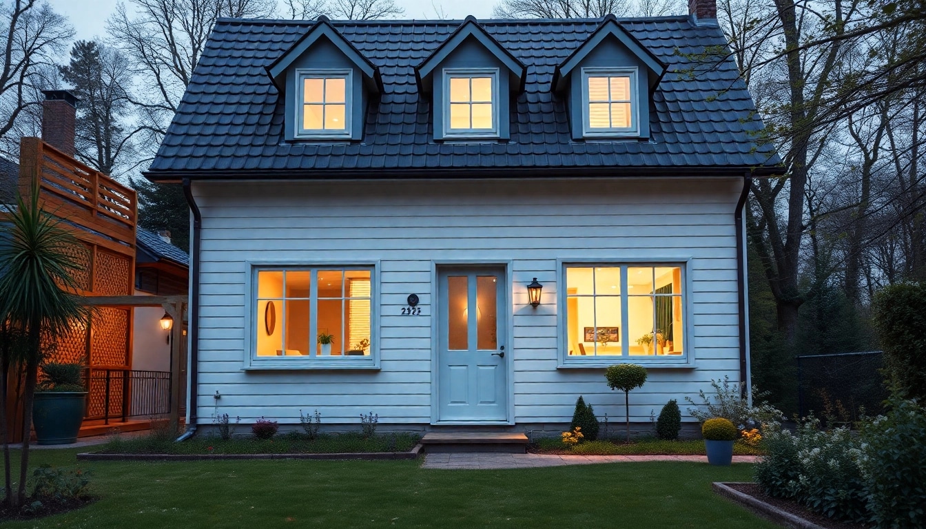 Ein liebevoll renoviertes Einfamilienhaus mit Garten, das den Prozess der Hausrenovierung in einem einladenden Licht zeigt.