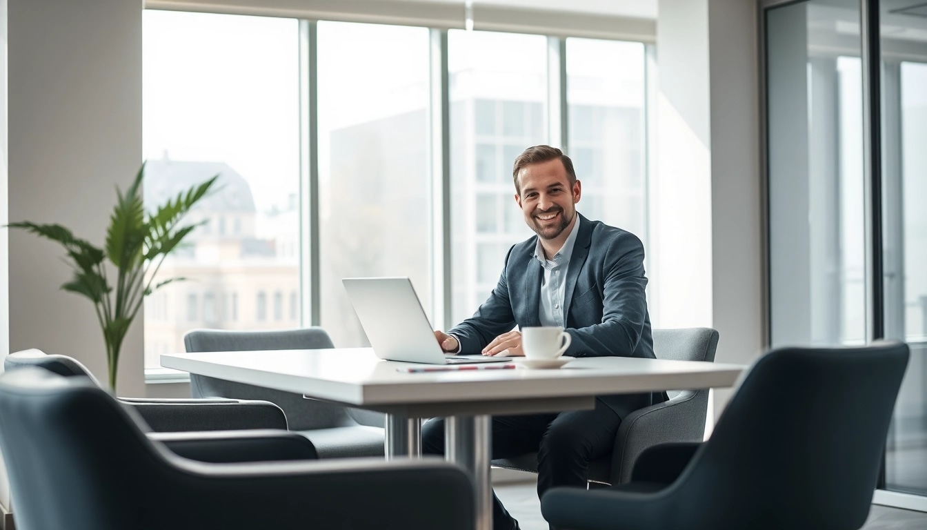 Headhunter Dresden berät einen Klienten in einem modernen Büro.