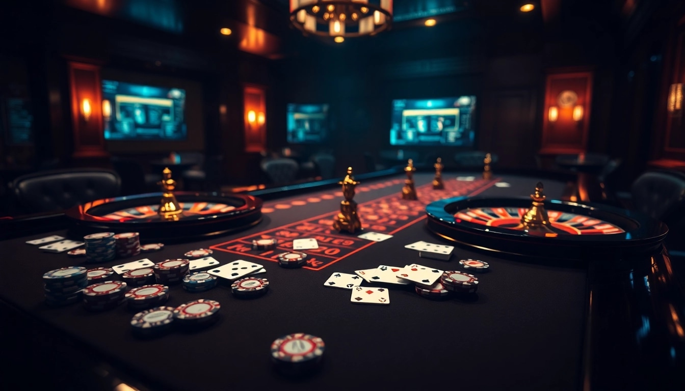 Engaging gambling scene illustrating hidden wiki dark web themes with luxury casino elements.