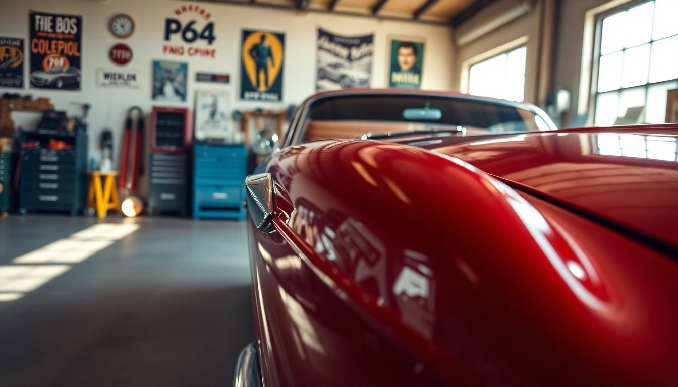 Oldtimer Wertgutachten im Fokus, klassische Autos im professionellen Garagensetting präsentieren.