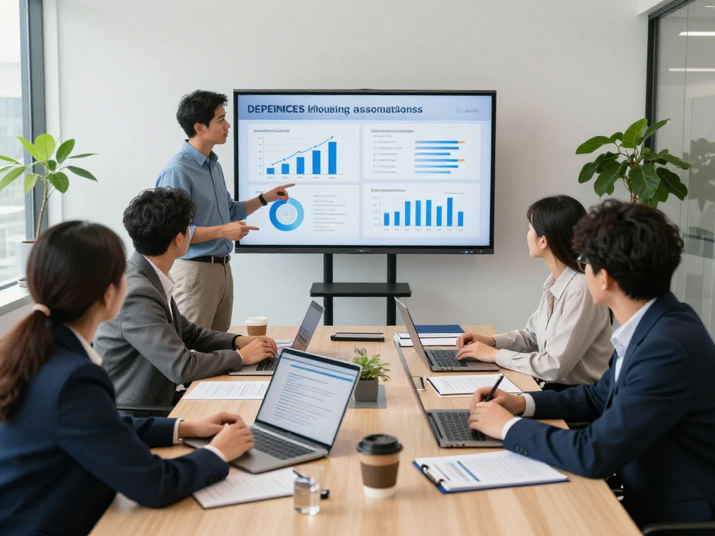 Wirtschaft und Verwaltung Wohnungsbaugenossenschaften discussing compliance strategies in a modern office.