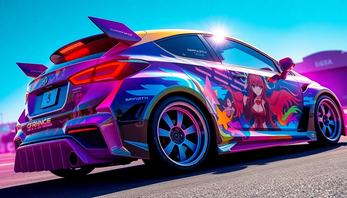 Customize your car itasha with bold anime designs showcasing unique characters and vibrant styles.