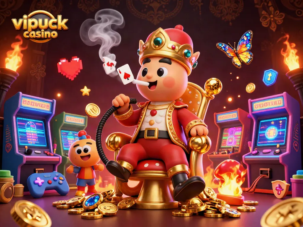 Experience the thrilling vipluck casino with animated 3D characters and vibrant gaming elements.