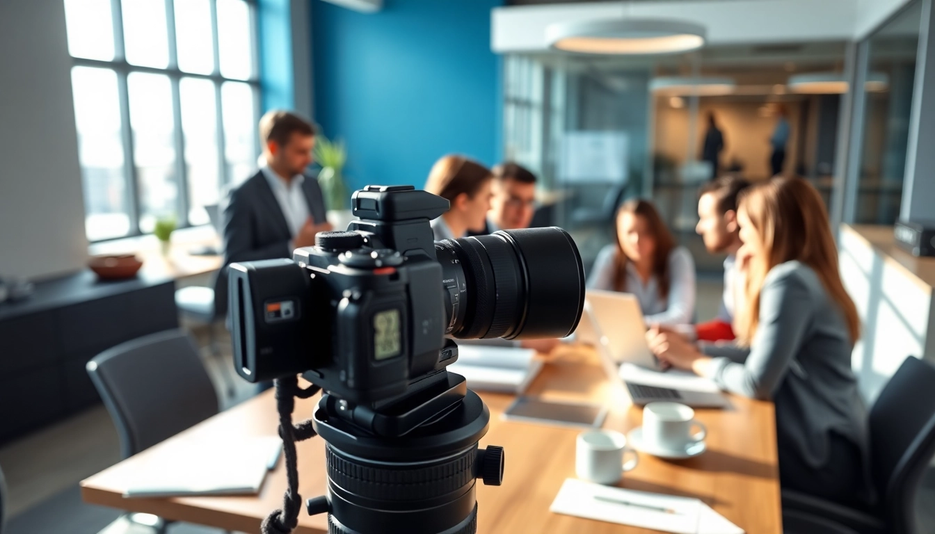 Professioneller Businessfotograf München fängt dynamische Unternehmensbesprechung in modernem Büro ein.