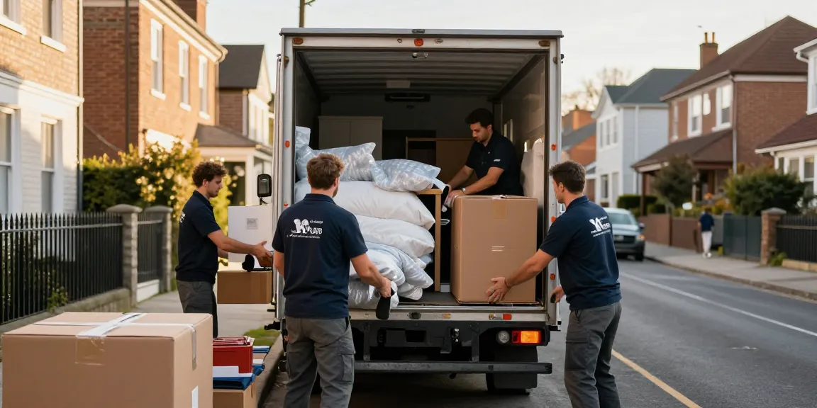 Umzugsunternehmen Worms - professionelle Umzugshelfer bei der Arbeit, Möbel werden sicher in den Umzugswagen geladen.