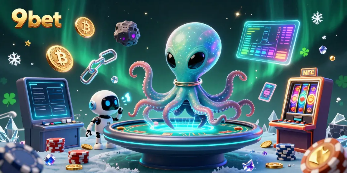 Experience thrilling gameplay with 9bet's virtual casino featuring a unique alien octopus gaming scene.