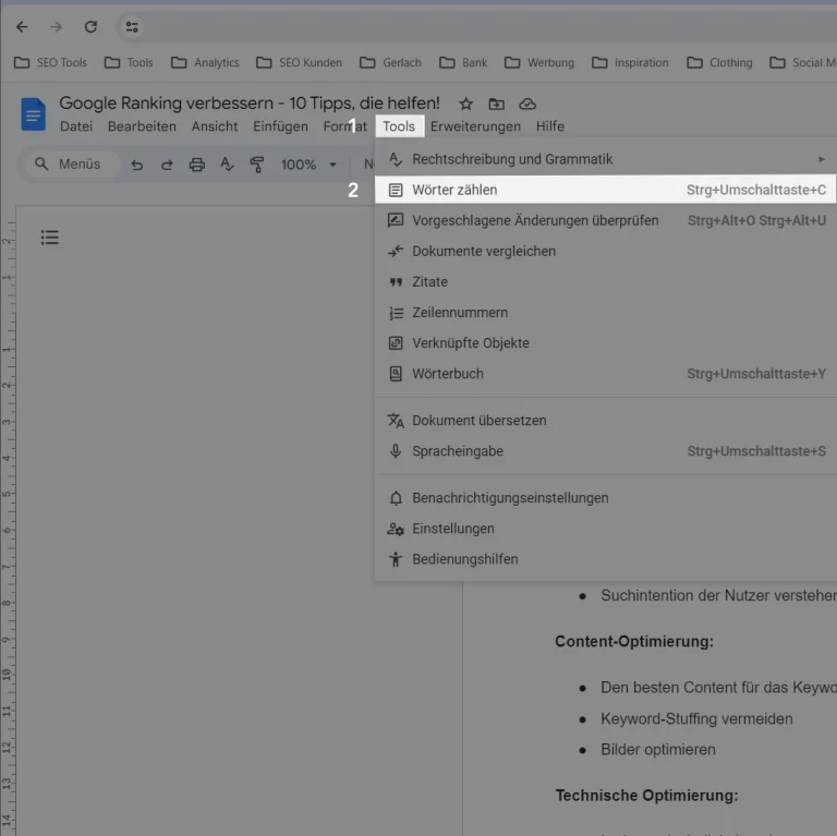 Wie Gerlach Ihnen hilft, mit dem Wörter Zähler Ihre Texte zu optimieren