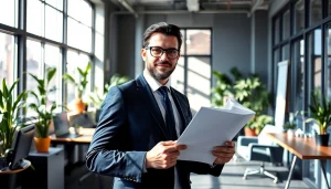 Headhunter Berlin präsentiert sich kompetent und professionell in einem stilvollen Büro.