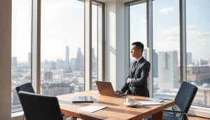 Modernes Büro in Frankfurt für Headhunter Frankfurt, mit inspirierender Skyline.
