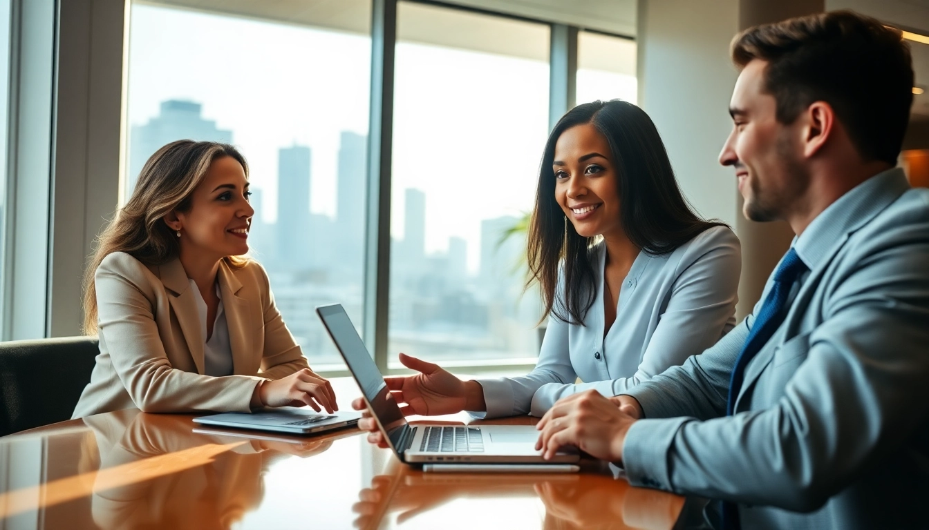 Headhunter Gastronomie führt ein inspirierendes Gespräch mit einem Kandidaten in einem modernen Büro.
