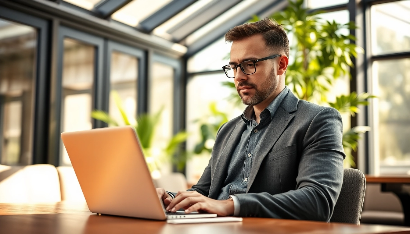 Headhunter Gastronomie arbeitet professionell in einem modernen Büro.