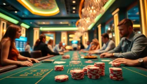 Online kaszinó játékok izgalmas hangulata a játékosok élményével.