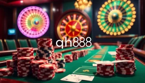 Experience the excitement of qh88 virtual casino gaming with vibrant colors and professional atmosphere.